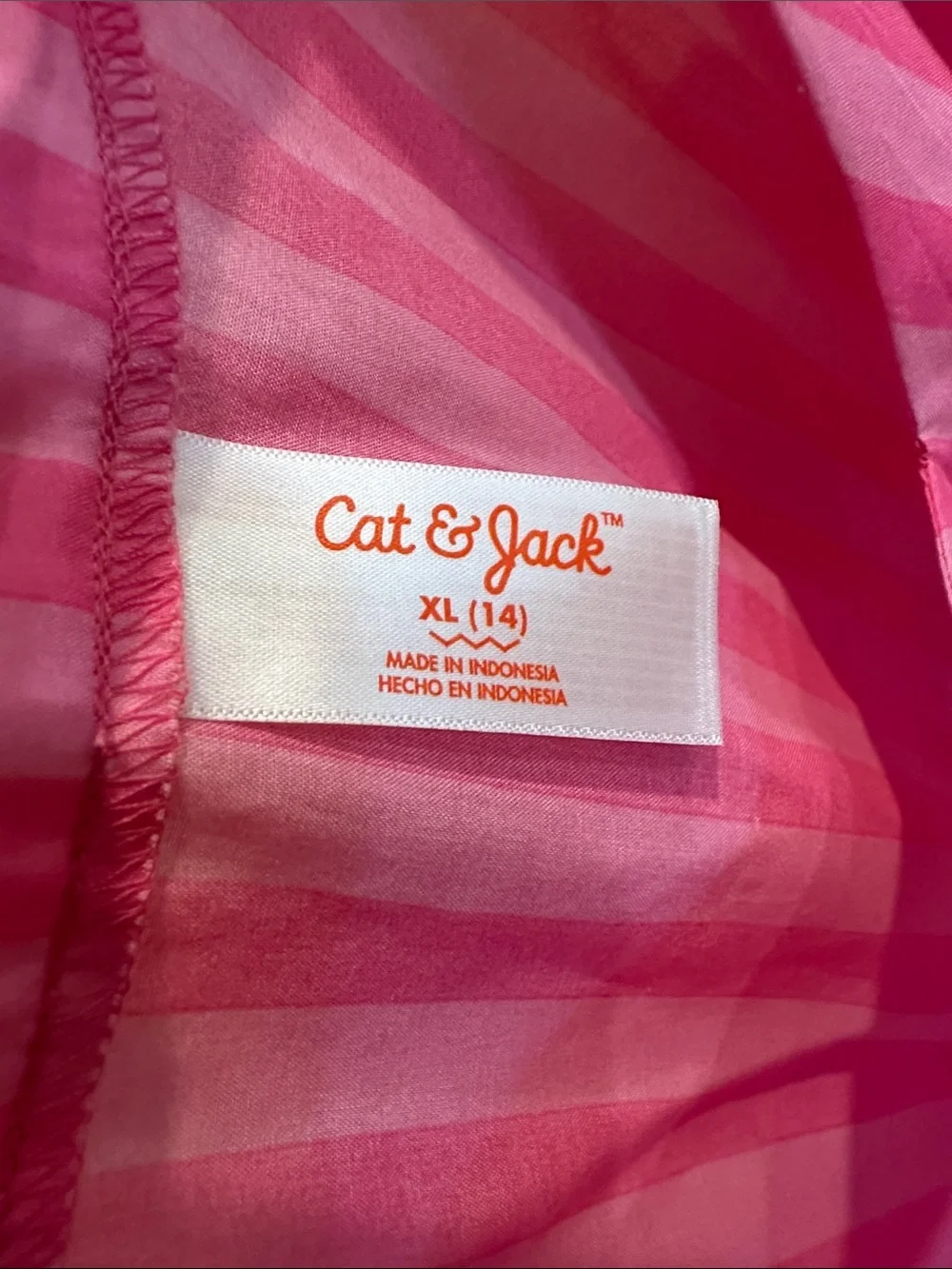 Cat & Jack Hot Pink Striped Ruffle Dress